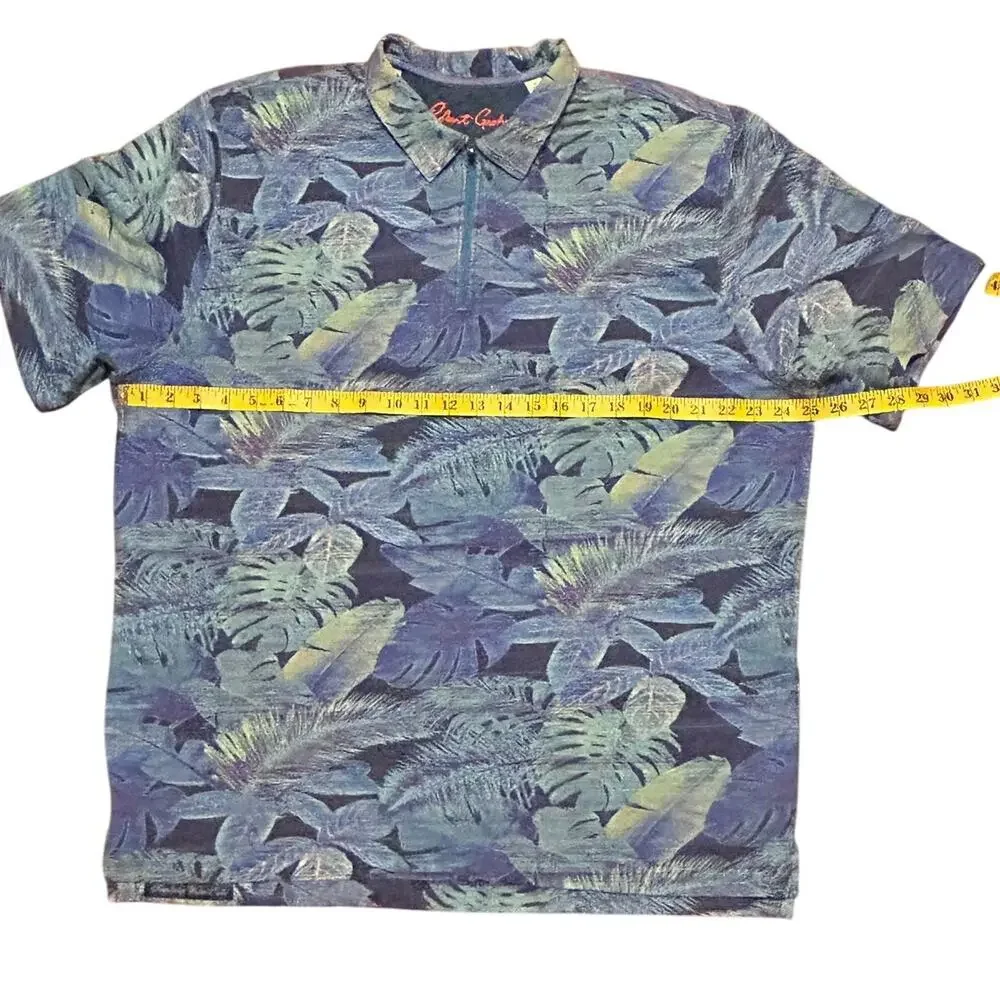 Robert Graham 2XL Paradise Garage Zip Polo Tropical Shirt Short Sleeve Men’s